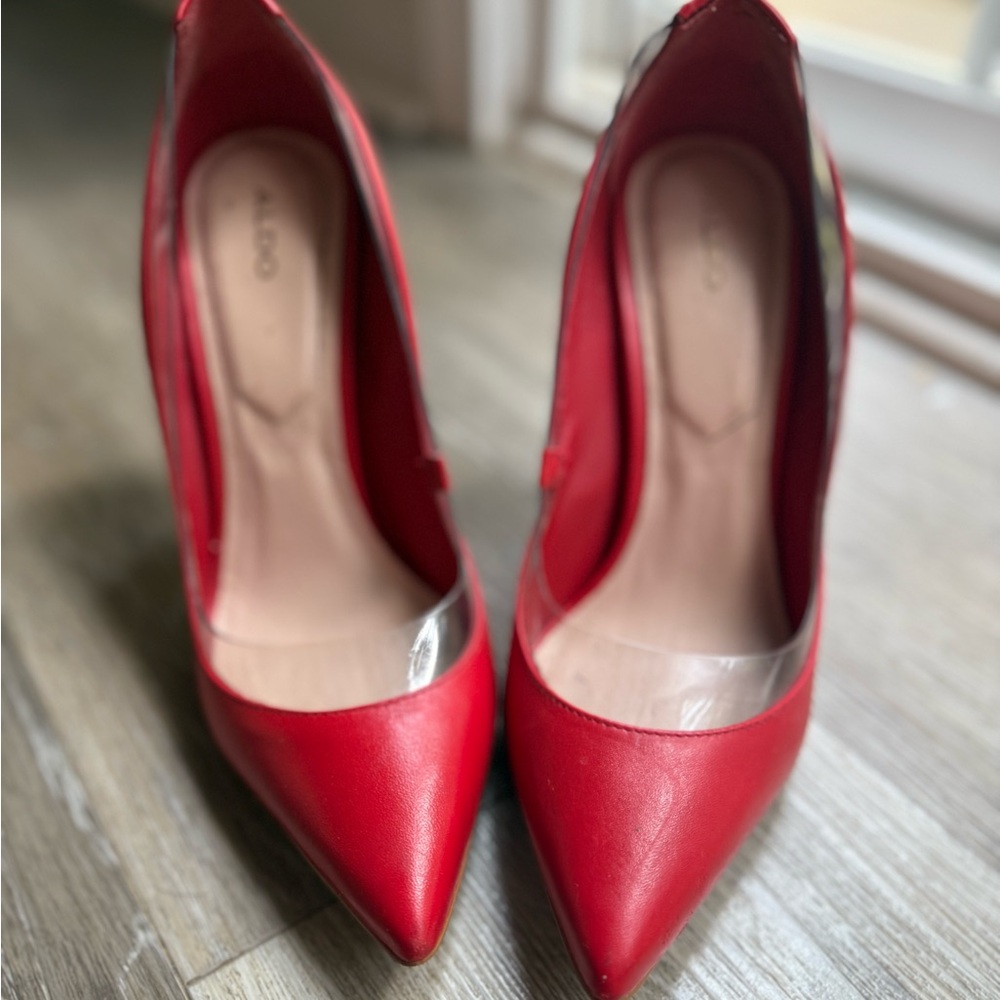 Aldo Vibrant Red Pointed Heels